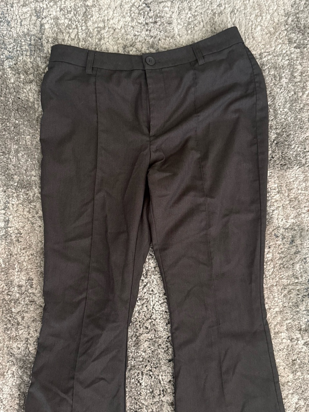 Women’s Grey Dress Pants - Classic Belt Top Fit